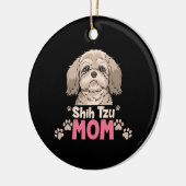Shih Tzu Mama Keramik Ornament (Links)
