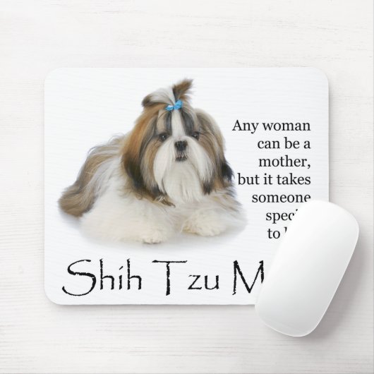 Shih Tzu Mama Mousepad (Mit Mouse)