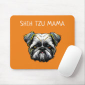 Shih Tzu Mama Mousepad (Mit Mouse)