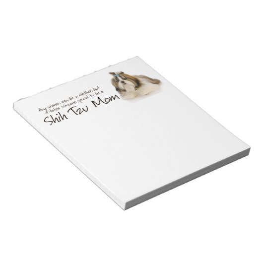 Shih Tzu Mama Notepad Notizblock (angewinkelt)