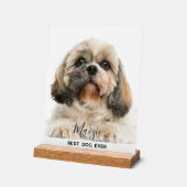 Shih Tzu Mama Personalisiert Pet Dog Foto Acrylschild (Winkel)