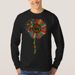 Shih Tzu Mama Sonnenblume Dog Paw farbenfroh T-Shirt
