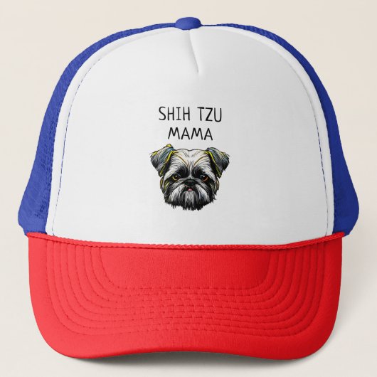 Shih Tzu Mama Truckerkappe (Vorderseite)