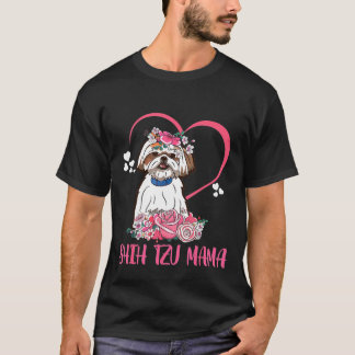 Shih Tzu Mama Women Girls Mama Mama T-Shirt