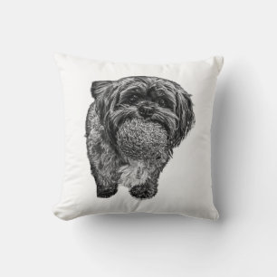 Shih Tzu mit Ball Hundekunst-Wurfkissen Kissen