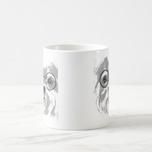 Shih Tzu mit Brillen Kaffeetasse (Mittel)