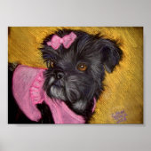 Shih-tzu mit rosa Bow Poster (Vorne)