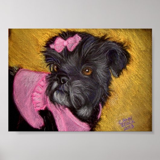 Shih-tzu mit rosa Bow Poster (Vorne)