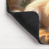 Shih Tzu mit Weihnachtsbeleuchtung Urlaub Mousepad (Ecke)