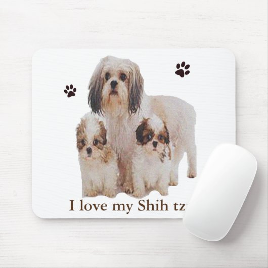 Shih Tzu Mousepad (Mit Mouse)