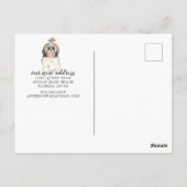 Shih tzu Moving Announction Postcard Postkarte (Rückseite)