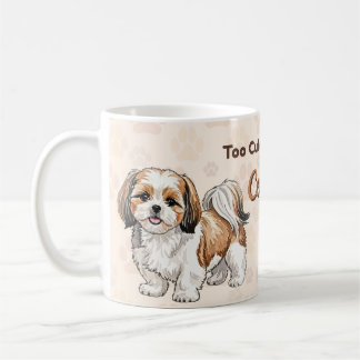 Shih Tzu Muster Tasse – Süße kleine Hunde Illustra