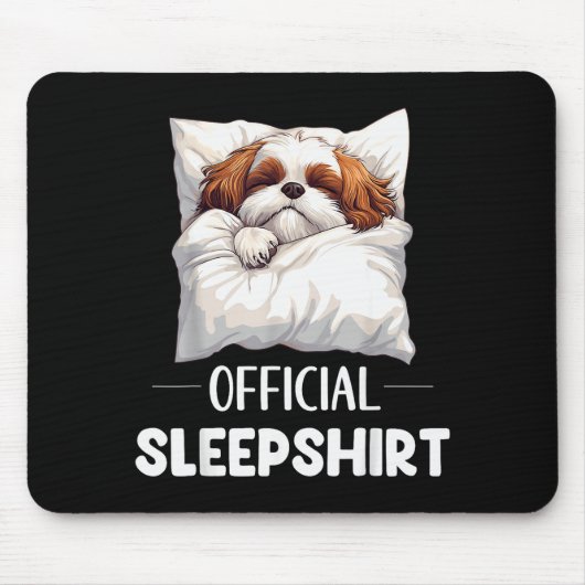 Shih Tzu Nachthemd Süßer Hund Liebhaber Pyjama Sch Mousepad (Vorne)