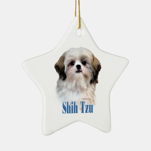Shih Tzu Name Keramik Ornament (Rechts)
