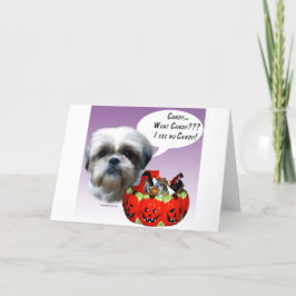 Shih Tzu (natural) Halloween Candy Karte