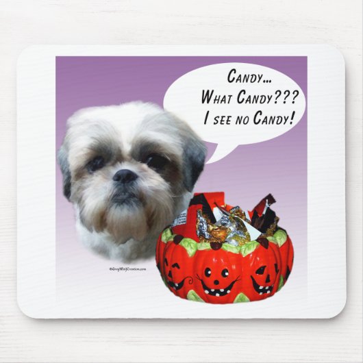 Shih Tzu (natürlich) Halloween Candy Mousepad (Vorne)