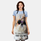 Shih Tzu Nicht Cooler Hund Groomer Custom Textlogo Schürze (Getragen)