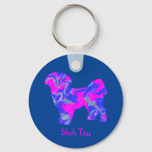 Shih Tzu Niedlich Hunde Silhouette Crazy Hot Pink 