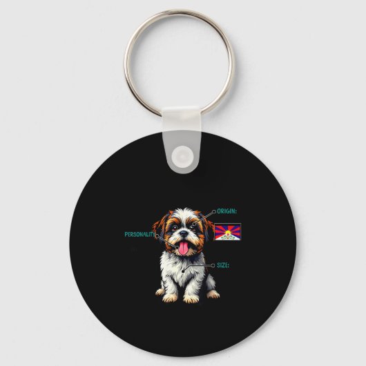 Shih Tzu Owner Funny Shih Tzu Lover Schlüsselanhänger (Vorderseite)