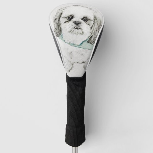 Shih Tzu Painting - Niedliche Hundekunst Golf Headcover (Vorderseite)