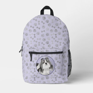 Shih Tzu Painting - Niedliche Original Dog Art Bedruckter Rucksack