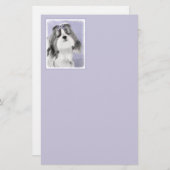 Shih Tzu Painting - Niedliche Original Dog Art Briefpapier (Vorne/Hinten)