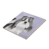 Shih Tzu Painting - Niedliche Original Dog Art Fliese (Seite)