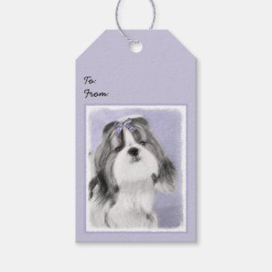 Shih Tzu Painting - Niedliche Original Dog Art Geschenkanhänger