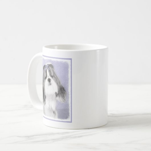 Shih Tzu Painting - Niedliche Original Dog Art Kaffeetasse (Vorderseite Links)