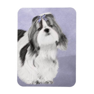 Shih Tzu Painting - Niedliche Original Dog Art Magnet