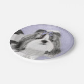 Shih Tzu Painting - Niedliche Original Dog Art Pappteller (Schrägansicht)