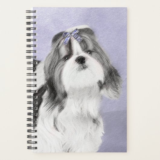 Shih Tzu Painting - Niedliche Original Dog Art Planer (Vorderseite)