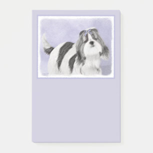 Shih Tzu Painting - Niedliche Original Dog Art Post-it Klebezettel