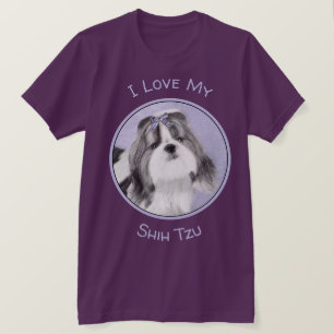 Shih Tzu Painting - Niedliche Original Dog Art T-Shirt