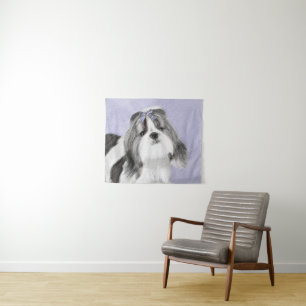 Shih Tzu Painting - Niedliche Original Dog Art Wandteppich