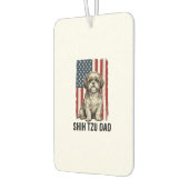 Shih Tzu Papa Patriotisches Vintage Hundeshirt Des Autolufterfrischer (Links)
