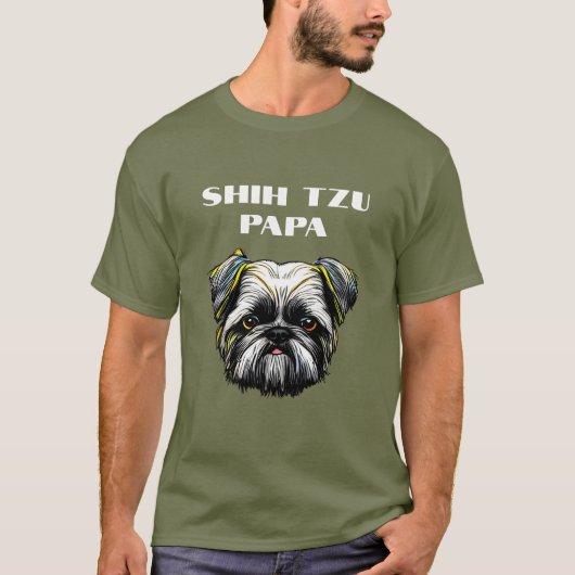 Shih Tzu Papa T - Shirt (Vorderseite)