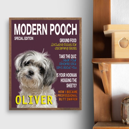 Shih Tzu Parody Magazine Cover Fotodruck