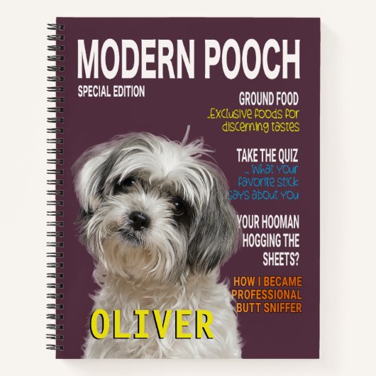 Shih Tzu Parody Magazine Cover Notizblock (Vorderseite)