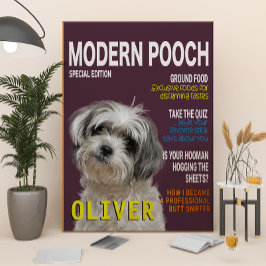Shih Tzu Parody Magazine Cover Poster