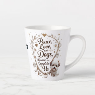 Shih Tzu Peace, Liebe und Hunde - weil sie zusamme Milchtasse