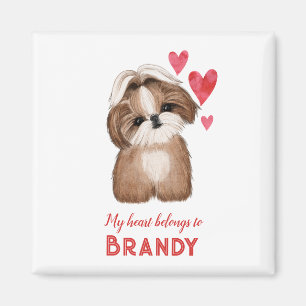 Shih Tzu Personalisiert mein Herz Magnet