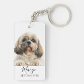 Shih Tzu Personalisiert Pet Dog Foto Schlüsselanhänger (Rückseite)