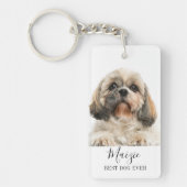 Shih Tzu Personalisiert Pet Dog Foto Schlüsselanhänger (Vorderseite)