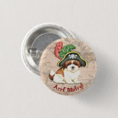 Shih Tzu Pirate Button (Vorne & Hinten)