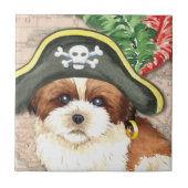 Shih Tzu Pirate Fliese (Vorderseite)