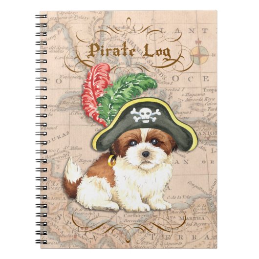 Shih Tzu Pirate Notizblock (Vorderseite)