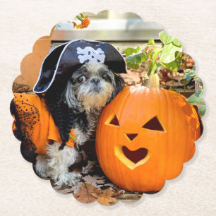 Shih Tzu Pirate Paper Untersetzer