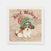 Shih Tzu Pirate Serviette (Vorderseite)