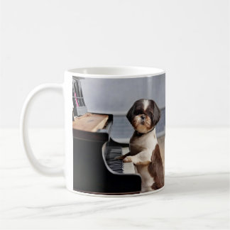 Shih Tzu Playing Piano Kaffeetasse